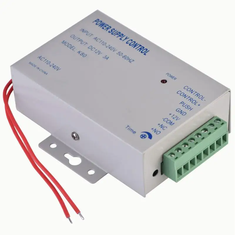 

Input AC 110V-240V Output DC 12V 3A 30W Power Supply Controller for Door Access Control System Tools