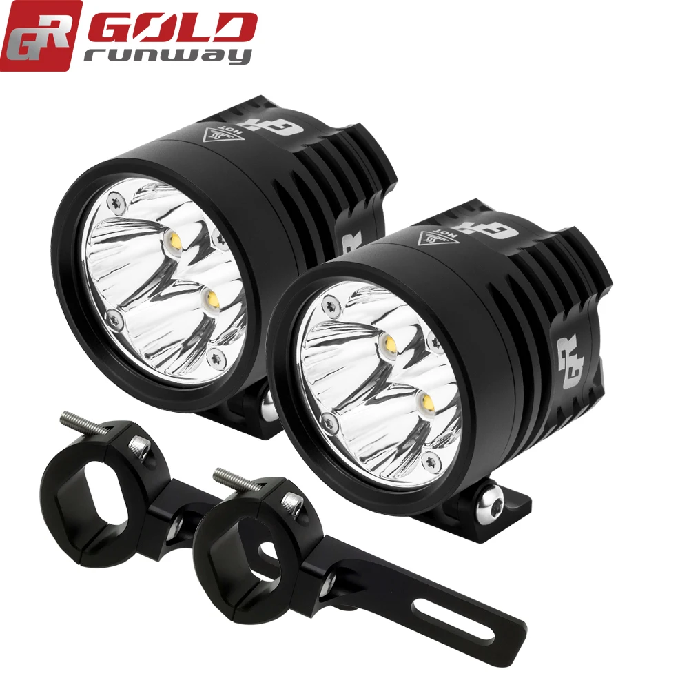 

Goldrunway 25W 3000lm CNC Aluminum waterproof ip68 motorcycle led bulb driving light