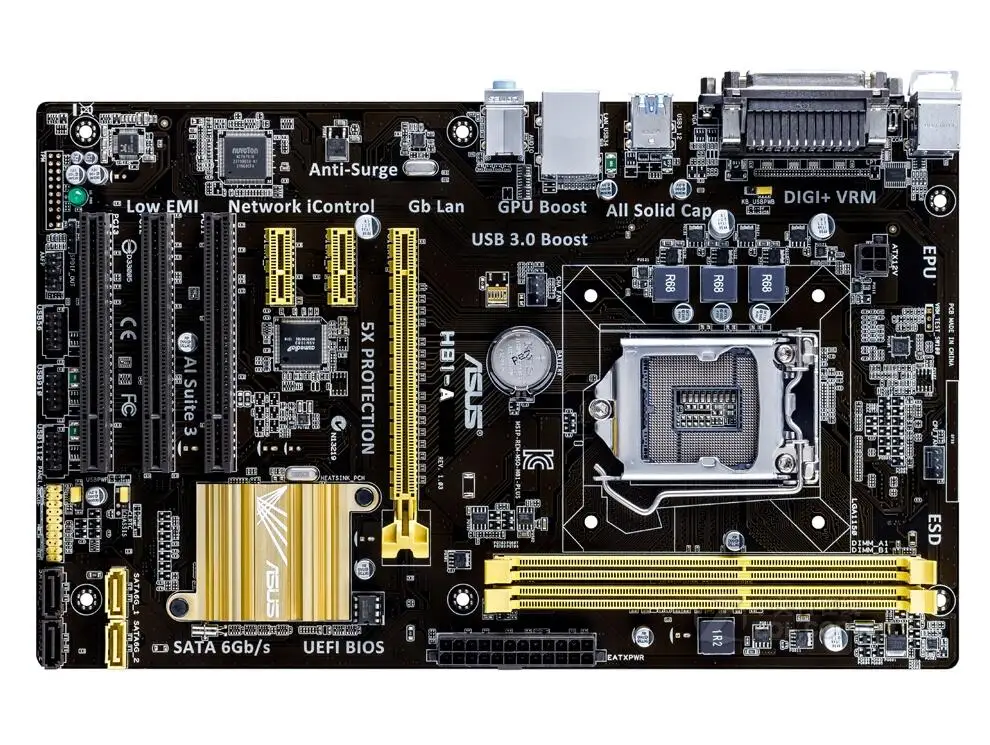 

ASUS H81-A Desktop Motherboard H81 LGA1150 DDR3 16G SATA3 USB3.0 ATXmotherboard used 90%new