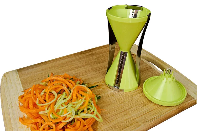 Новейшая модель; 4-Лопастной спираль устройство резки овощей Терка-шинковка для овощей спиральная овощерезка для моркови картофель, огурец цукини
