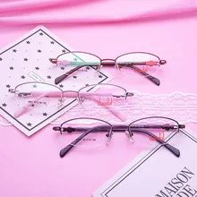Short-sighted Glasses Women's Ultra-light Half-frame Eyes Small Face Temperament Leisure Business Lens Frame