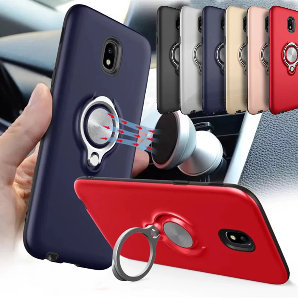 For Samsung Galaxy J3 J5 J7 Pro 2017 Case Holder Stand Magnetic Suction Finger Ring J330 J530 J730 |