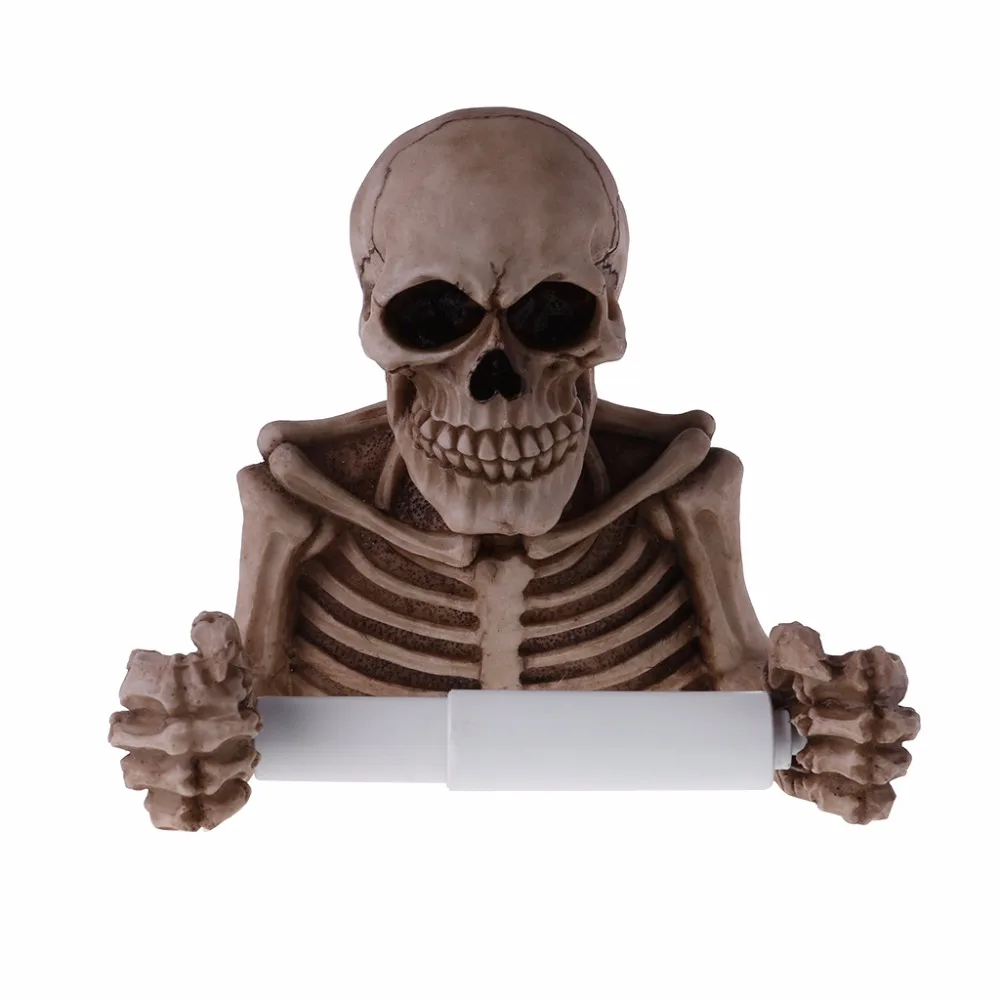 

Novelty Skull Shape Roll Paper Holder Wall Hanging Tissue Napkins Rack