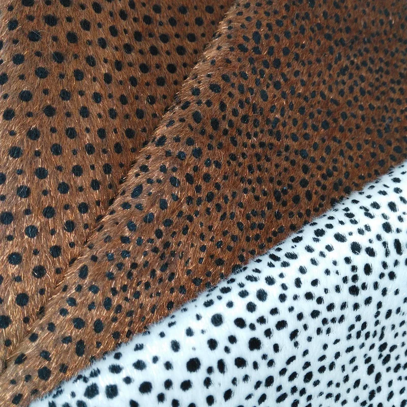 1 шт. 21X29CM Cuero Sintetico Флокирование лошадь hair напечатанная ткань в горошек для