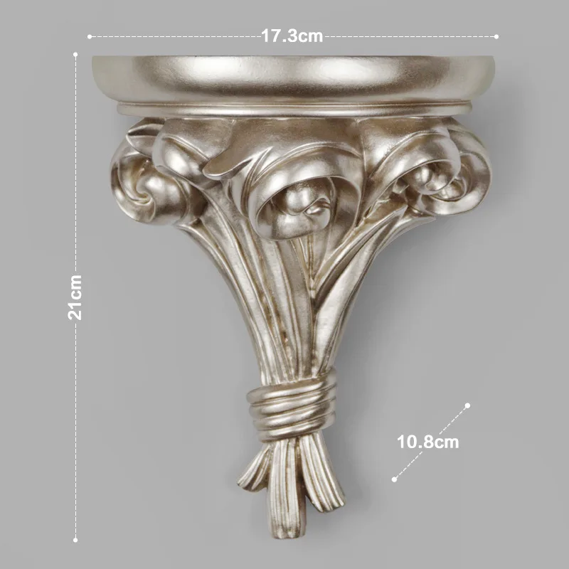 Подвесная полка в европейском стиле для Декорации стен, стеллаж для хранения цветов, статуэтки, подставка для дисплея, декоративные полки - Цвет: gold A