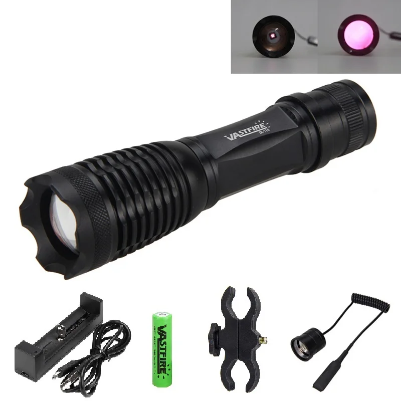Mini Zoomable IR-940nm 5W Infrared Light Flashlight Hunting Torch Night Vision