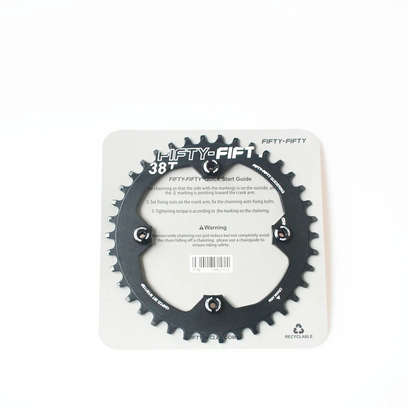 FIFTY MTB горное кольцо цепи велосипеда круглое BCD 104 мм CNC сделано узкоширокая цепь 38T