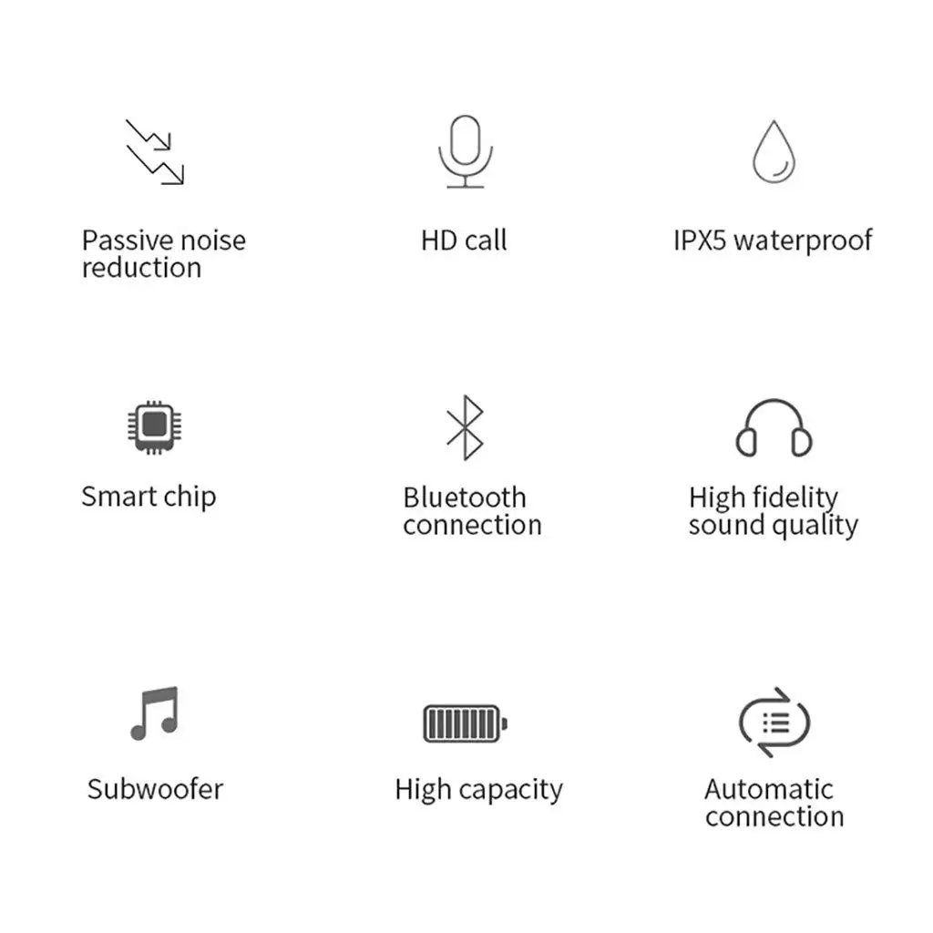 Sport Wireless Bluetooth Headphones For Iphone XS Max 8 7 Samsung S9 S8 Bluetooth Earbuds Mic Headset Waterproof Headphone