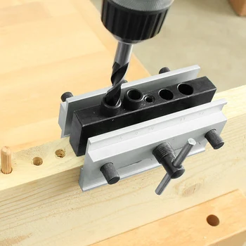 

Self Centering Dowelling Jig Drilling Tools Kit for Wood Working Joinery Punch Locator ALI88