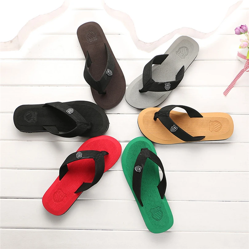 SIKETU Bath Men Flip Flops Male Mixed Color Slippers Men Casual PVC EVA Shoes Summer Fashion Beach Sandals Size 40~44 A30