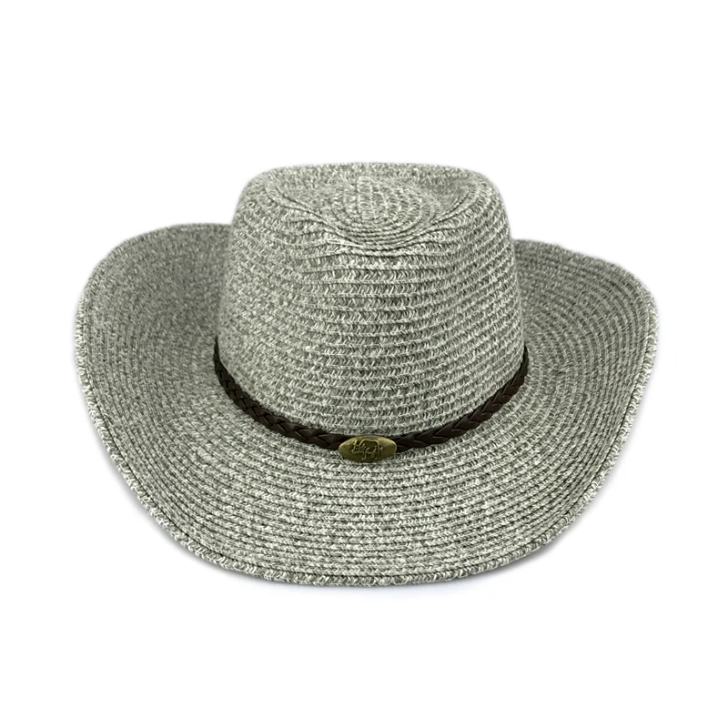 الصيف القش الغربية كاوبوي قبعات النساء sunhats الرجل قبعات القش الشاطئ القبعات الكلاسيكية للزوجين مكسيكية vaquero YY7092