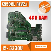 X550CL Laptop motherboard For Asus fit X550VB X550CC Mainboard REV2.1 With i5-3230U Processor fully tested