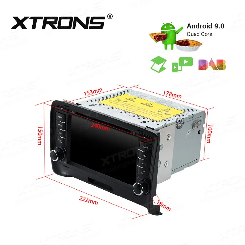 Sale 7" Android 9.0 Pie OS Car DVD Multimedia Navigation GPS Radio for Audi TT MK2 (8J) 2006-2014 with Car Play Function Support 5