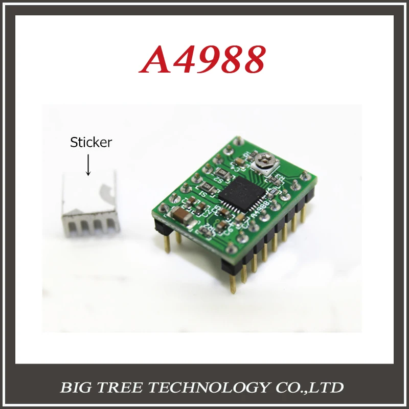 5pcs 3D printer Bigtree4988 stepper motor drive Stepstick MAX2A with heat sink compatible with A4988 support