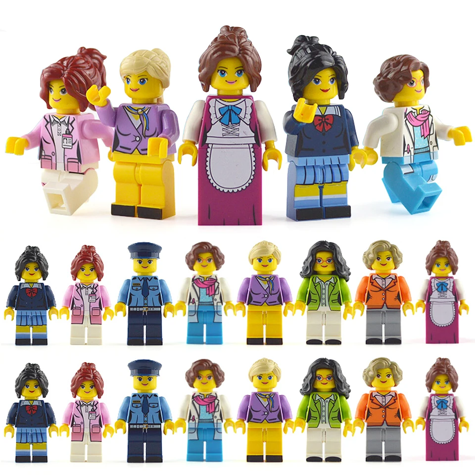 Enlighten Minifigure 16 шт./лот строительные блоки фигурки Кирпичи DIY игрушки полицейский
