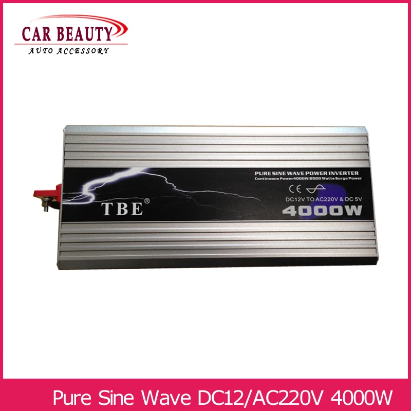 US $230.10 Power Inverter 4000w Pure Sine Wave Inverter Dc 12v To Ac 220v Car Converter Solar Power Inverter Peak Power 8000w