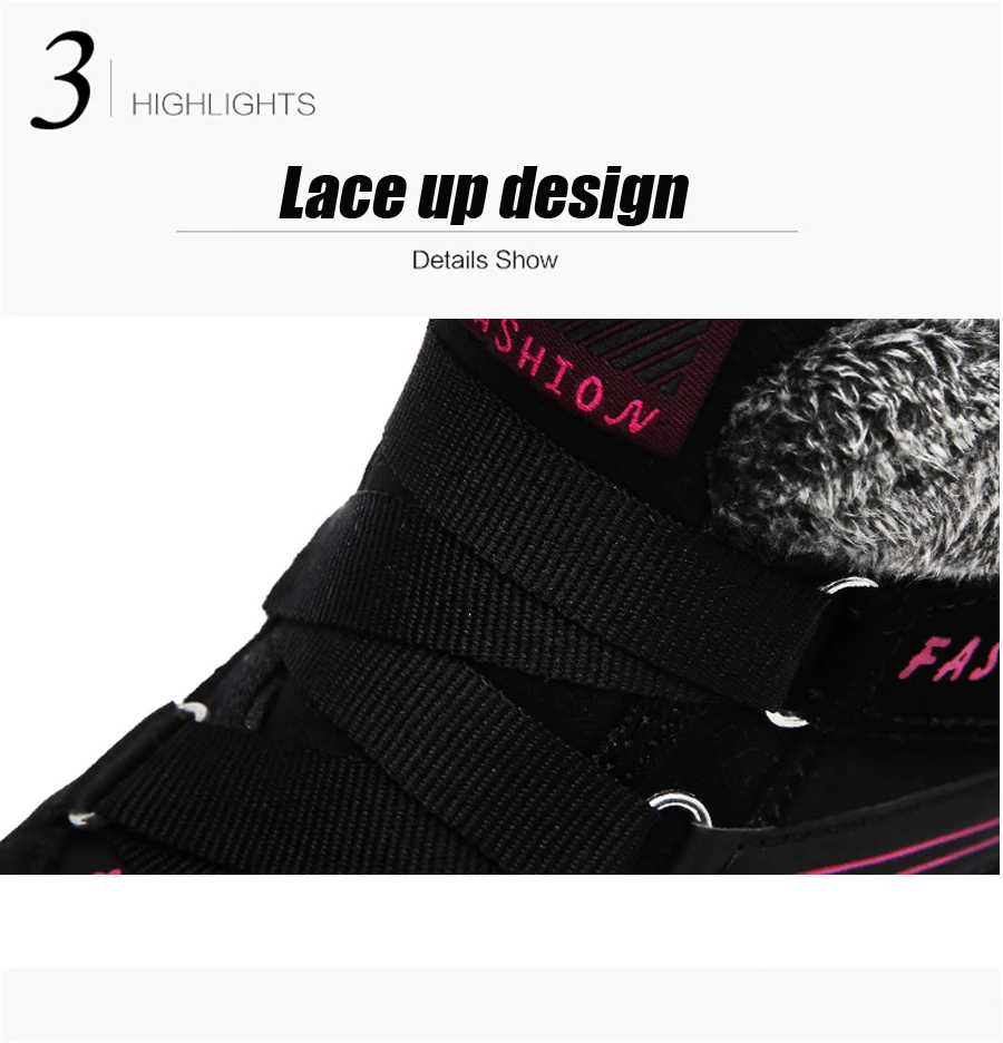 STS BRAND 2019New Winter Women Snow Boots Women Warm Push Ankle Boots Block High-tops Female Waterproof Boot Rubber Travel Shoes (24)