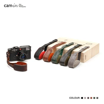 

cam-in 3051-3056 Italy Cowskin Camera Wrist Strap Cowhide Leather DSLR spire lamella Hand Belt Photography Accessory 6 colors
