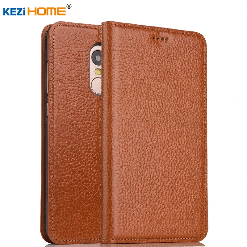 KEZiHOME For Xiaomi Redmi Note 4x Case Flip Genuine Leather Soft Silicon Back For Xiaomi Redmi