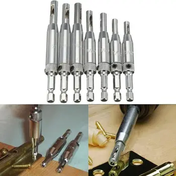 

4pcs / 7 pcs Self Centering Hinge Drill Bits tools Door Cabinet （5/64" ）（7/64"）（9/64"）（11/64" ）（5mm ）（13/64''）（1/4''）