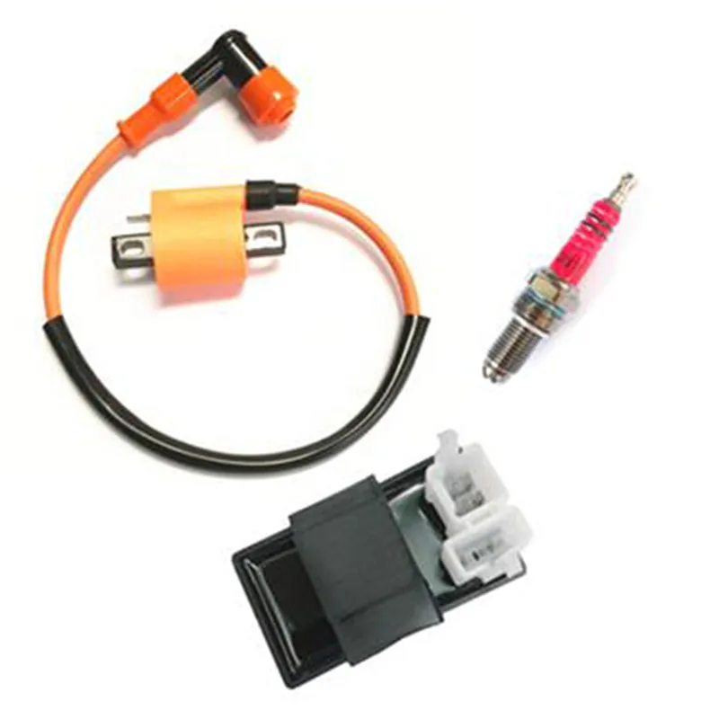 

High Performance Ignition Coil + 6 Pin AC CDI 3-Electrode D8TC D8TJC Spark Plug CG 125 150 200 250 CC ATV DIRT BIKE new
