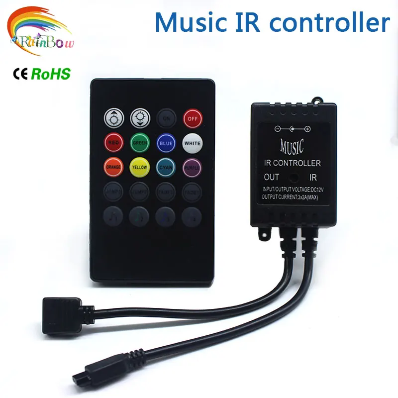 LED Music IR Controller 12V 20 Keys IR Remote Controllers for 3528 5050