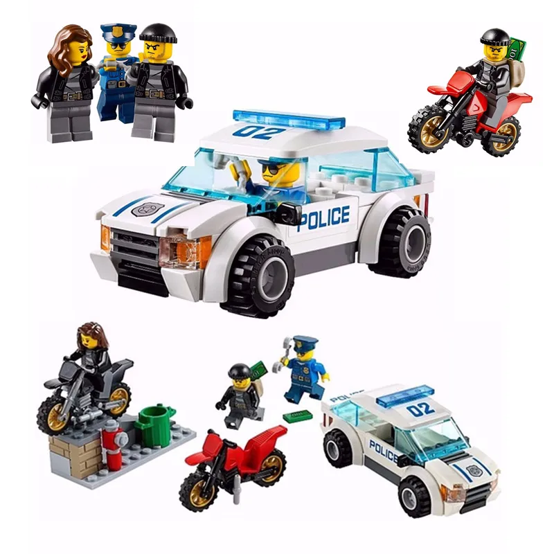 

Bela 10417 Urban City Police Motorcycle Pursuit of prisoners Building Block 128pcs Bricks Toys Compatible With Legoings