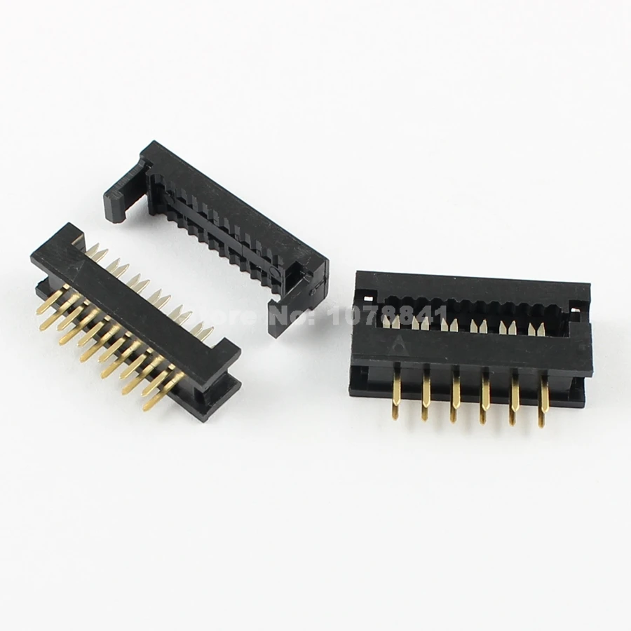 50 шт. 2 54 мм Шаг 2x6 Pin 12 штепселный разъем для мужчин ленточного кабеля переходной |