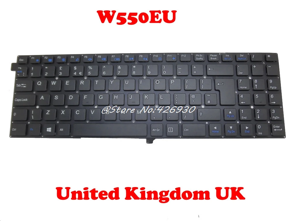

FR US UK KR Keyboard For CLEVO MP-12C93K0-4307 MP-12C96F0-4307 MP-12C96GB-4307 6-80-W55A0-190-1 MP-12C93US-4307 6-80-W55A0-010-1