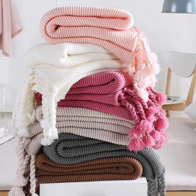 Buy Nordic sofa blanket Office casual blanket Single