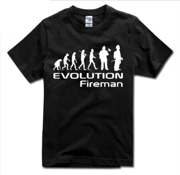 Image Evolution Of A Fireman Gift Firefighter Men T Shirt More Size And Colors
