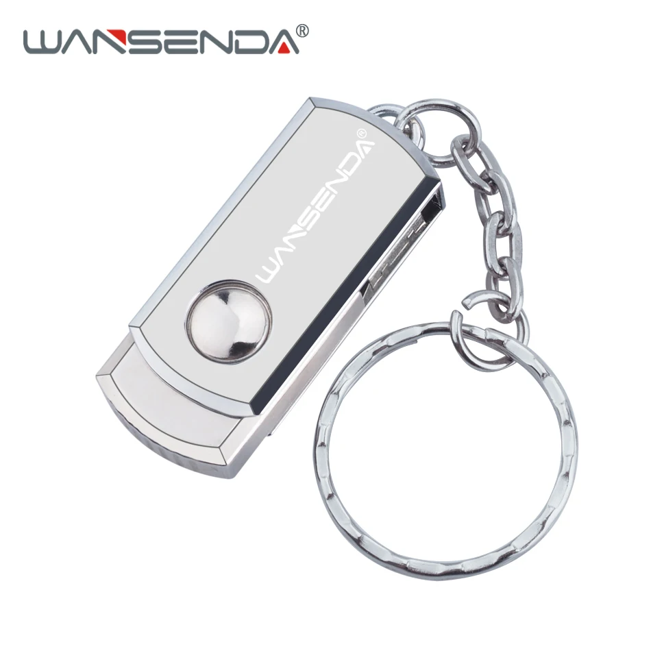 Новая металлическая USB флешка WANSENDA 128 ГБ Вращающаяся ручка накопитель 64 32 16 8 флеш