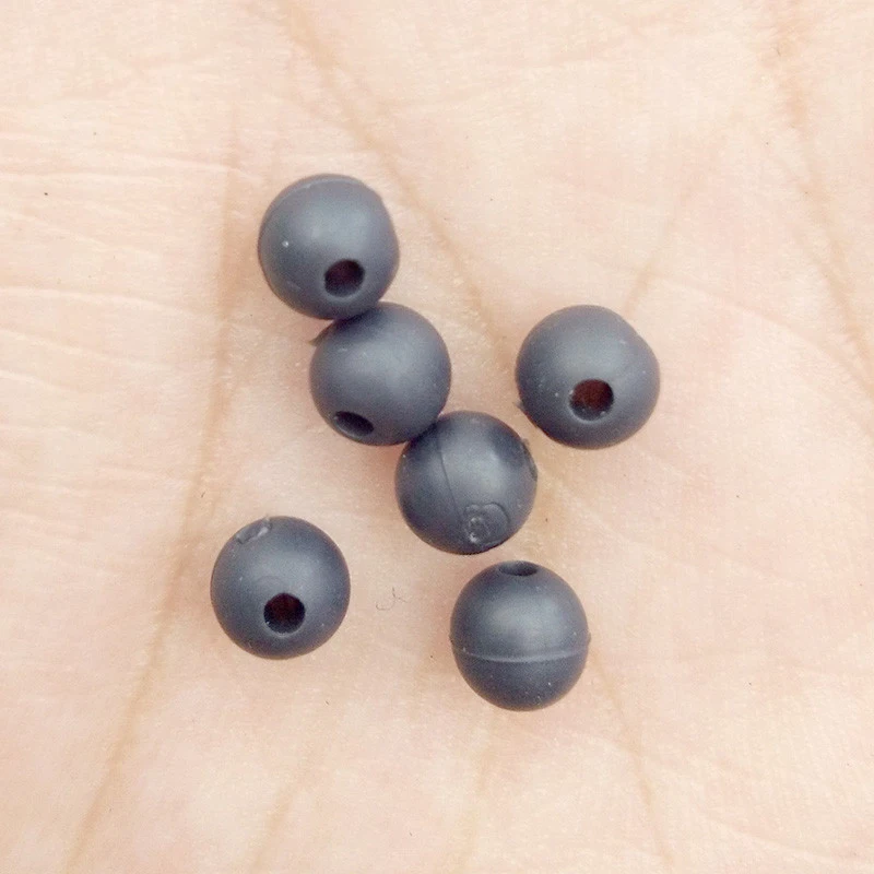 100pcs-Diameter-5mm-7mm-Soft-Carp-Fishing-Beads-Thermal-Plastic-Rubber-Dark-Grey-Round-Floating-Rig (2)