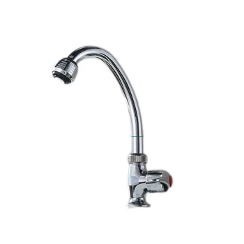 

Free shipping Cast Iron kitchen faucet with electroplating single cold kitchen sink faucet by deckk mounted kitchen water tap