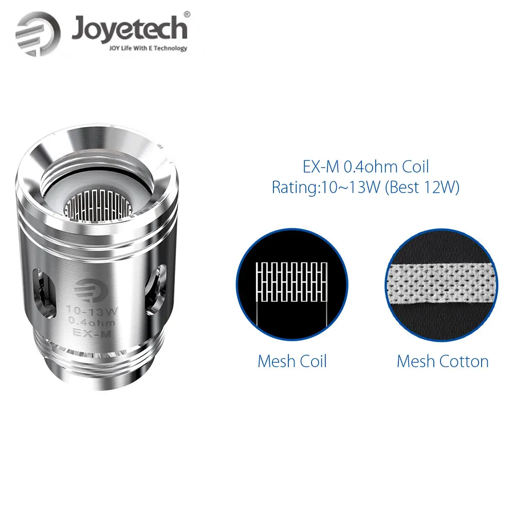 5 шт./лот Joyetech EX-M сетки EX M катушки головы 0.4ohm Замена испарителя для Exceed Grip картридж Vape