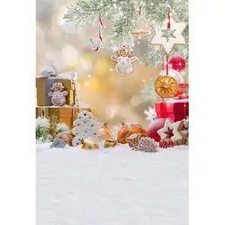 Винил фотографии фонов Рождественская Снежинка боке фото фон цифровой печати детей Рождество фон CM-6106