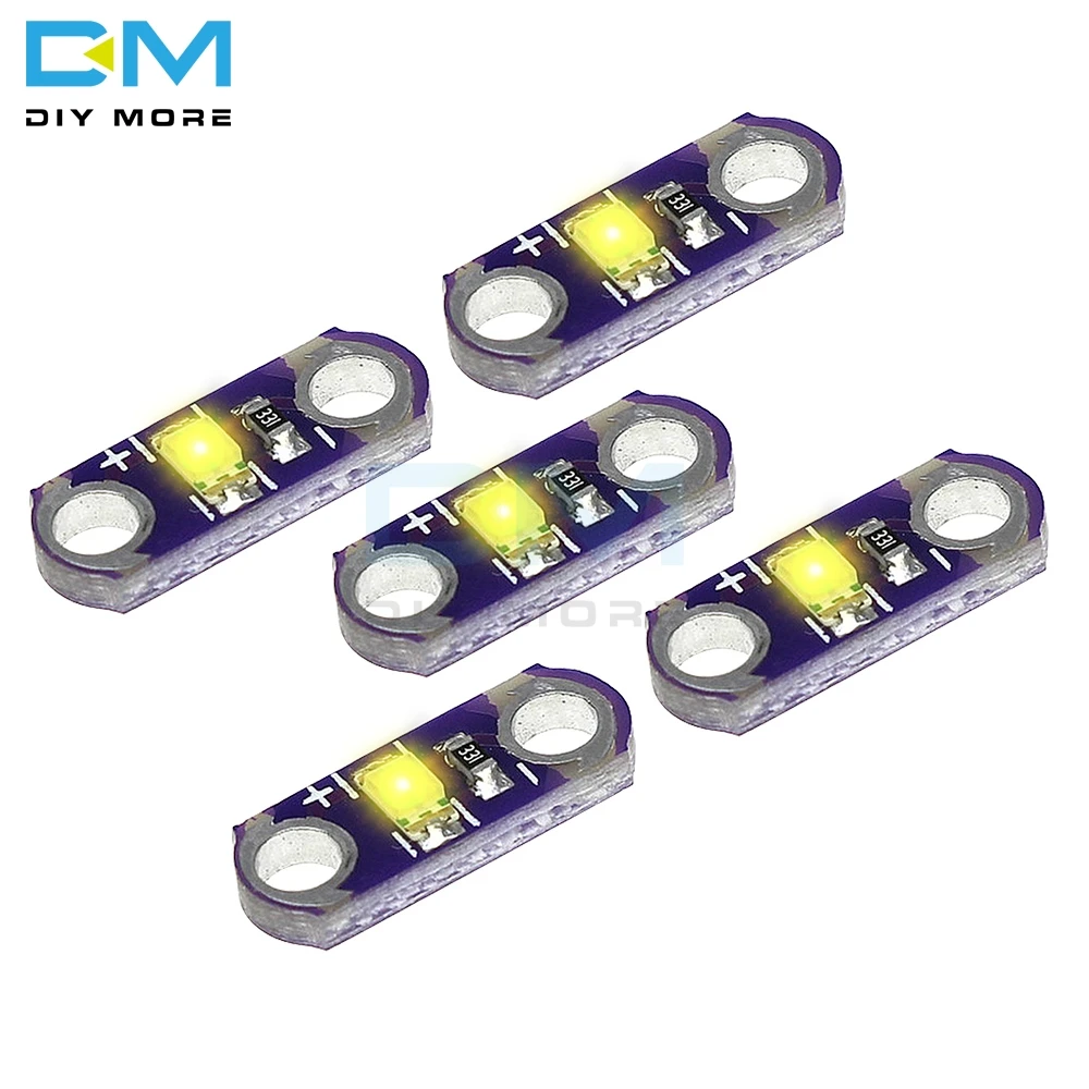5pcs 3V-5V 40MA Mini LilyPad LED SMD LED Equipment for Light Module Blue/Red/Pink/Yellow/Green/White/Orange/Purple Board Carvicto 