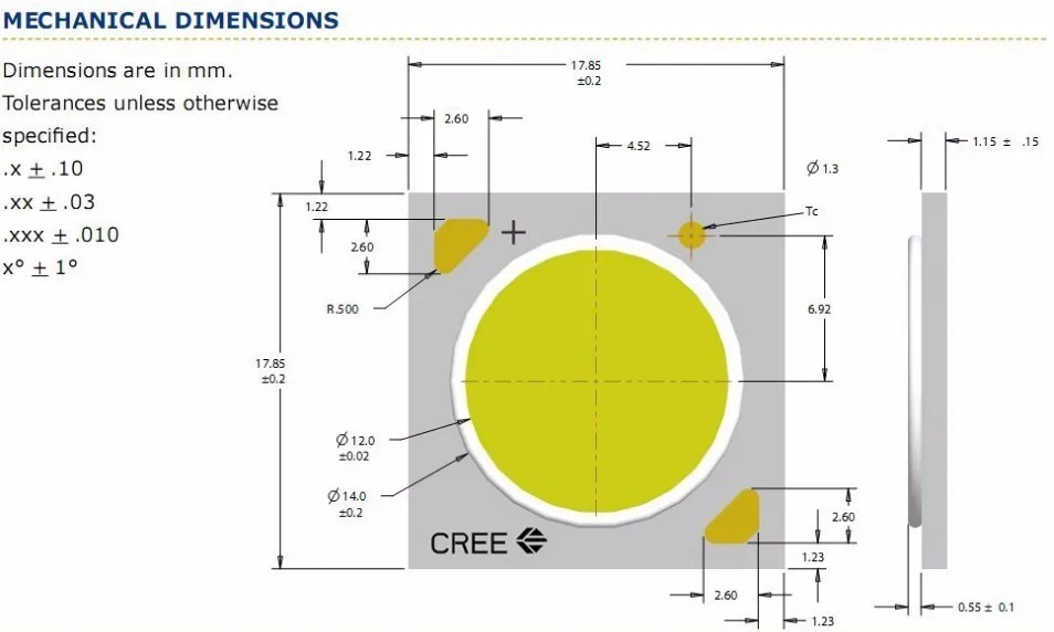 cree cxa1816 datasheet