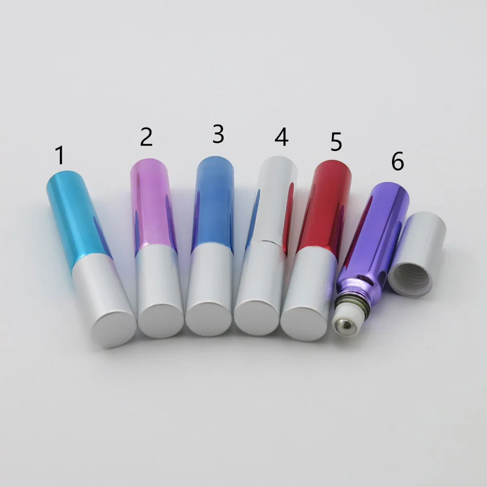 24pcs x 10ml New Portable Glass Perfume Bottles Refillable Roll on Bottles for essential Oils Colorful 3