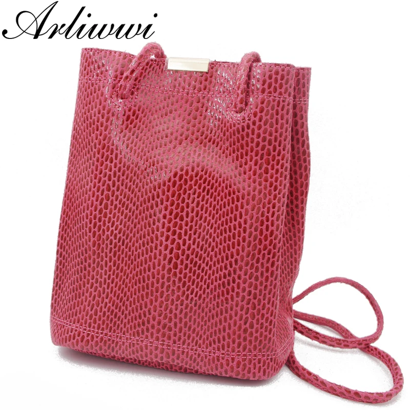 

Arliwwi Brand Delicate Real Leather Designer Summer Shoulder Bags For Women Fashion Serpentine Pattern Lady Small Handbags