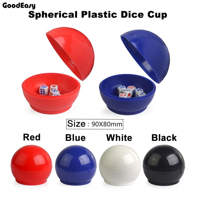 

Sphericalce Plastic Cup with 6 Dices Shaking Cup Drinking Games Bingo Dices Set Night Bar Game Poker Chips Dice Cups