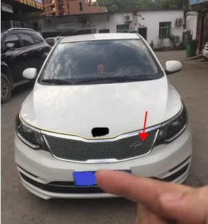 

For KIA Rio K2 front Grille cover Stainless steel material Tiger Racing grills products car styling accessory part 2015