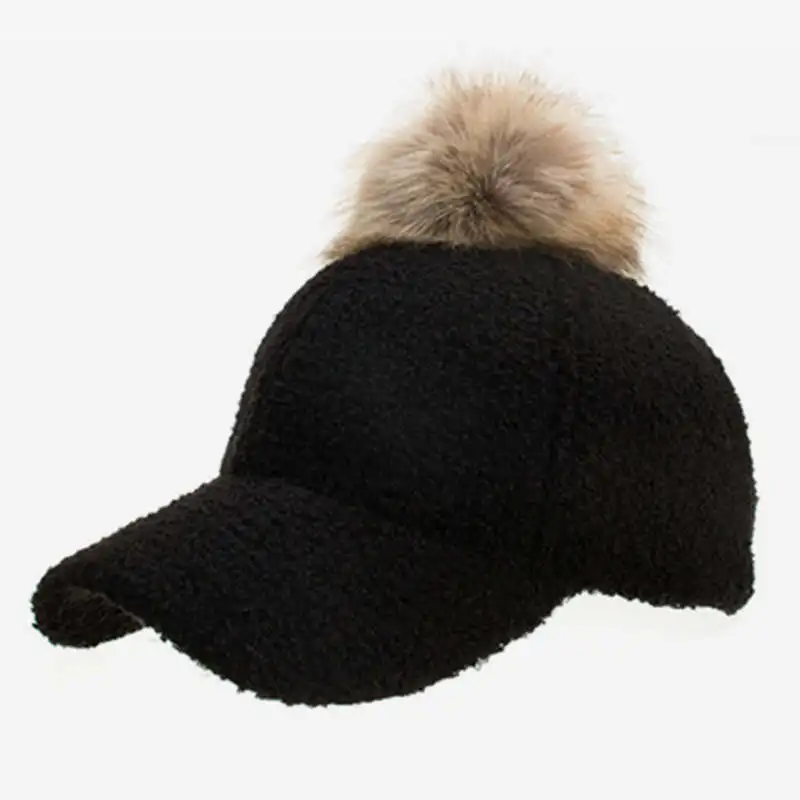 Invierno gorras de béisbol casuales de las mujeres de invierno cálido snapback gorra sol gorra mujer sombrero de papá hueso gorras párr mujer baseball mujer