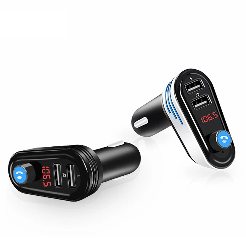  Car FM Wireless In-Car Radio Bluetooth Car Kit AUX Bluetooth Handsfree Call 5V 2.1A Dual USB Car Charger For Phone GPS Ipad 