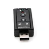 Externe 7.1 canal USB2.0 3D Audio virtuel carte son adaptateur Portable contrôleur de son pour ordinateur Portable noir ► Photo 3/6