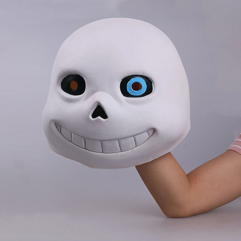 Full head Undertale Sans Latex Masks Cosplay Funny White Helmets Shores Of Halloween Party Fancy Christmas Balls