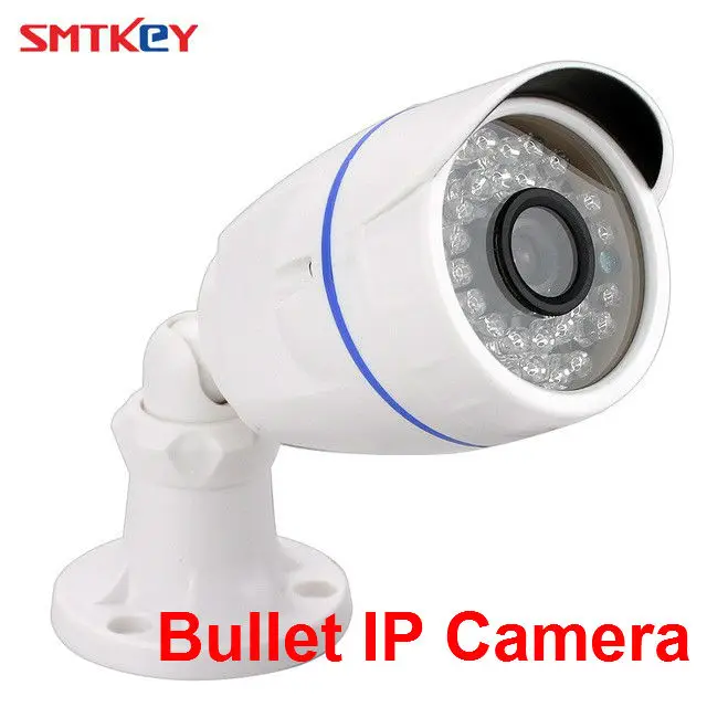 

Waterproof indoor Outdoor SMTKEY Network 1MP Security Camera 720P Bullet IP Camera