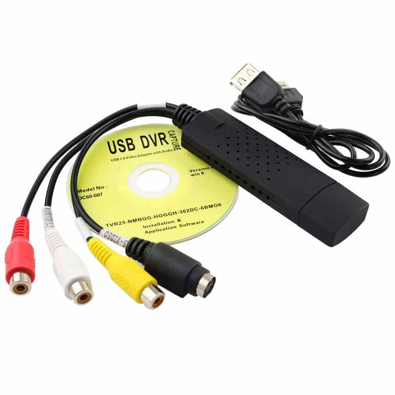 Новинка 2,0 USB DC60 VHS tv DVD адаптер для видеосъемки usb-видеокарта Аудио AV карта захвата видео USB