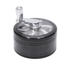 3 Layer Aluminium Alloy Herb Grinder With Handle Smoking Accessories Cigarettes Machine Grinder Crusher Weed Hand Muller Cigar