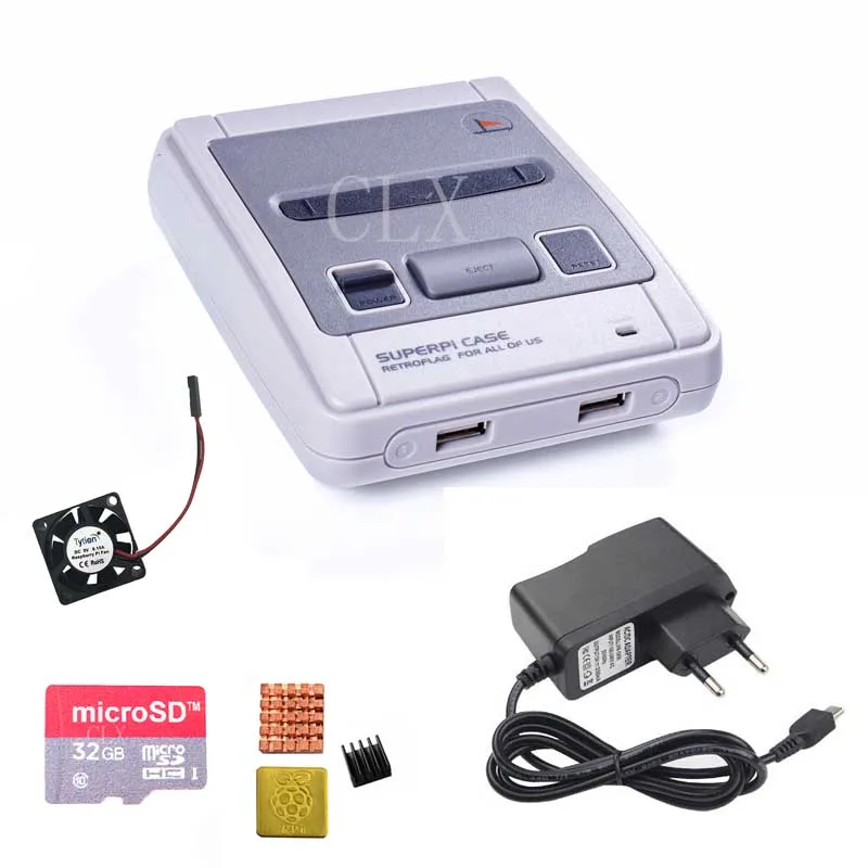  Retroflag SUPERPi CASE-J NESPi Case 5V 2.5A power+16GB/32GB SD card+ coolling fan+heatsink for Rasp